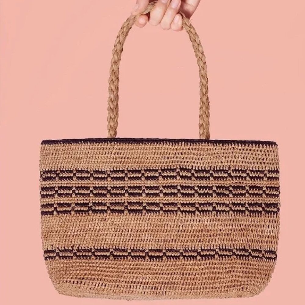 ROUJE Sebastien Raffia Basket Bag Tote Iconic